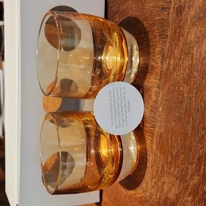 Glassybaby "whiskey" tea light holders (2)